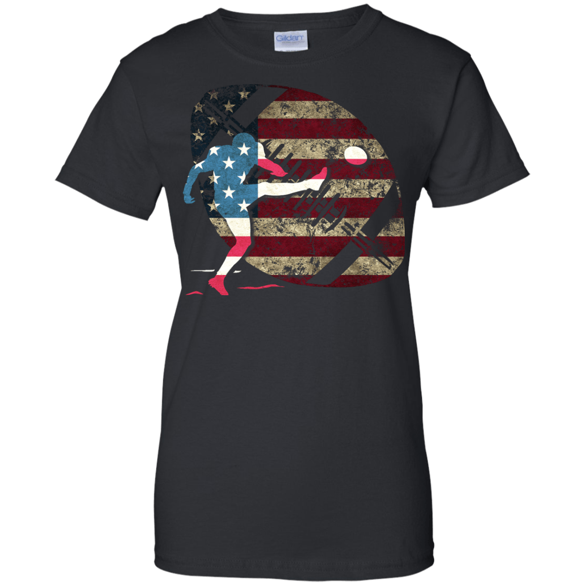 Kicker Football America Flag T-Shirt & Hoodie | Teecentury.com