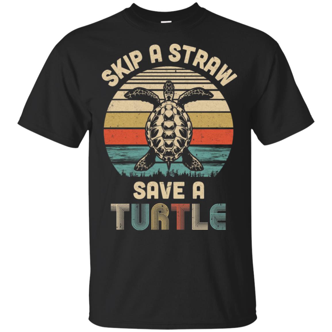 Retro Vintage Skip A Straw Save A Turtle Save Turtles T-Shirt & Hoodie | Teecentury.com