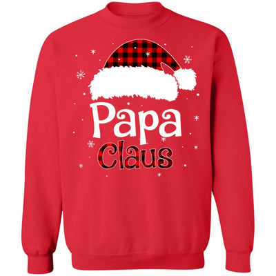 Santa Papa Claus Red Plaid Family Pajamas Christmas Gift T-Shirt & Sweatshirt | Teecentury.com