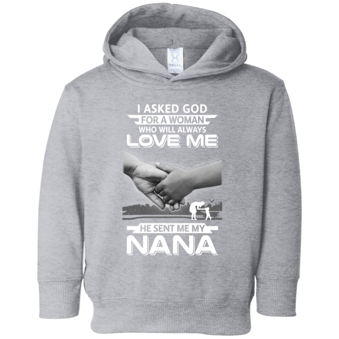 I Asked God For A Woman Who Always Love Me Nana Youth Youth Shirt | Teecentury.com