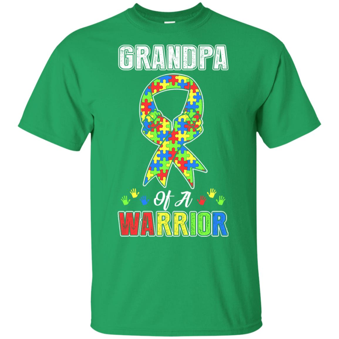 Grandpa Of A Warrior Support Autism Awareness Gift T-Shirt & Hoodie | Teecentury.com