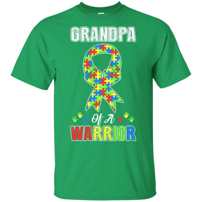 Grandpa Of A Warrior Support Autism Awareness Gift T-Shirt & Hoodie | Teecentury.com