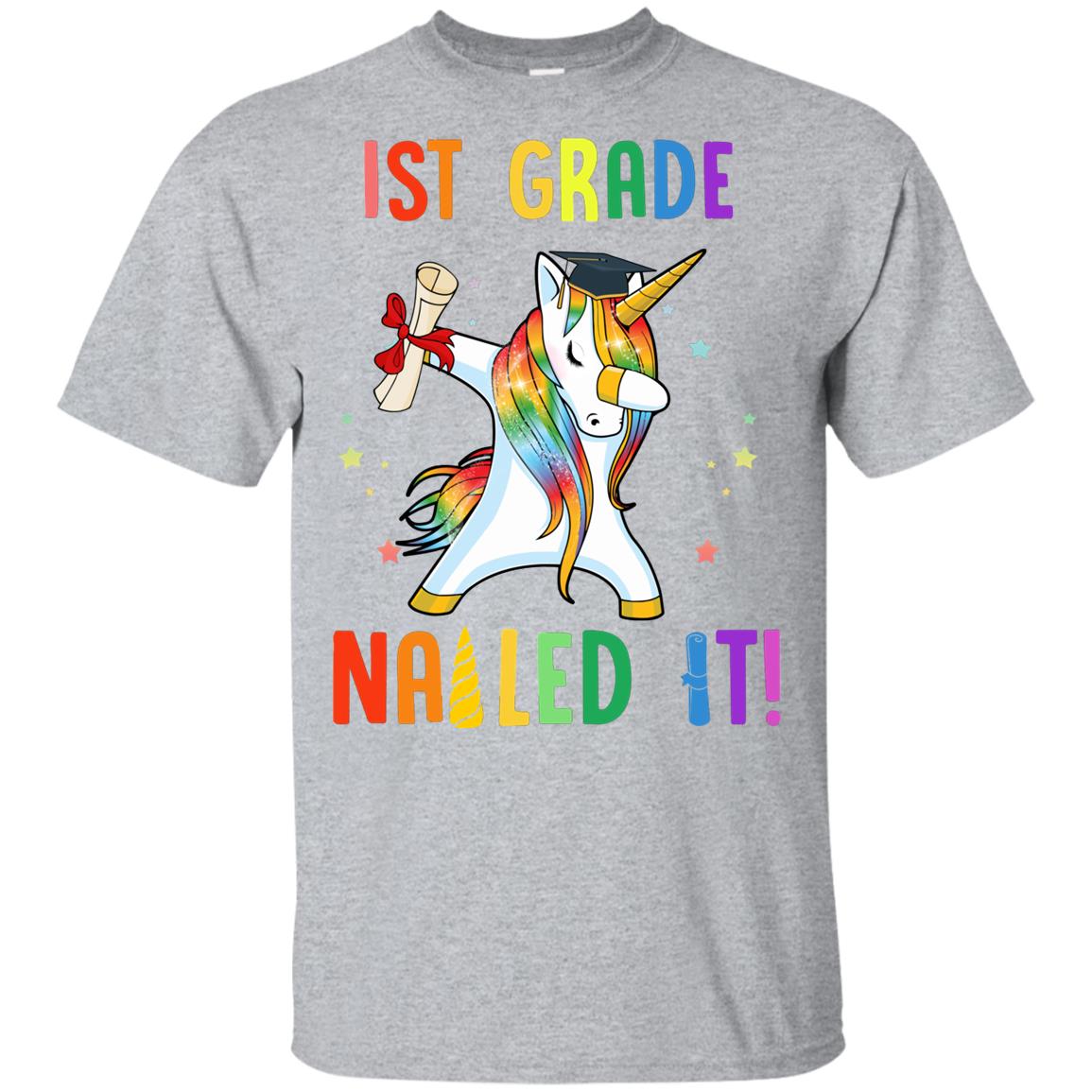 Dabbing 1st Grade Unicorn Nailed It Graduation Class Of 2019 T-Shirt Dabbing 1st Grade Unicorn Nailed It Graduation Class Of 2019 T-Shirt
