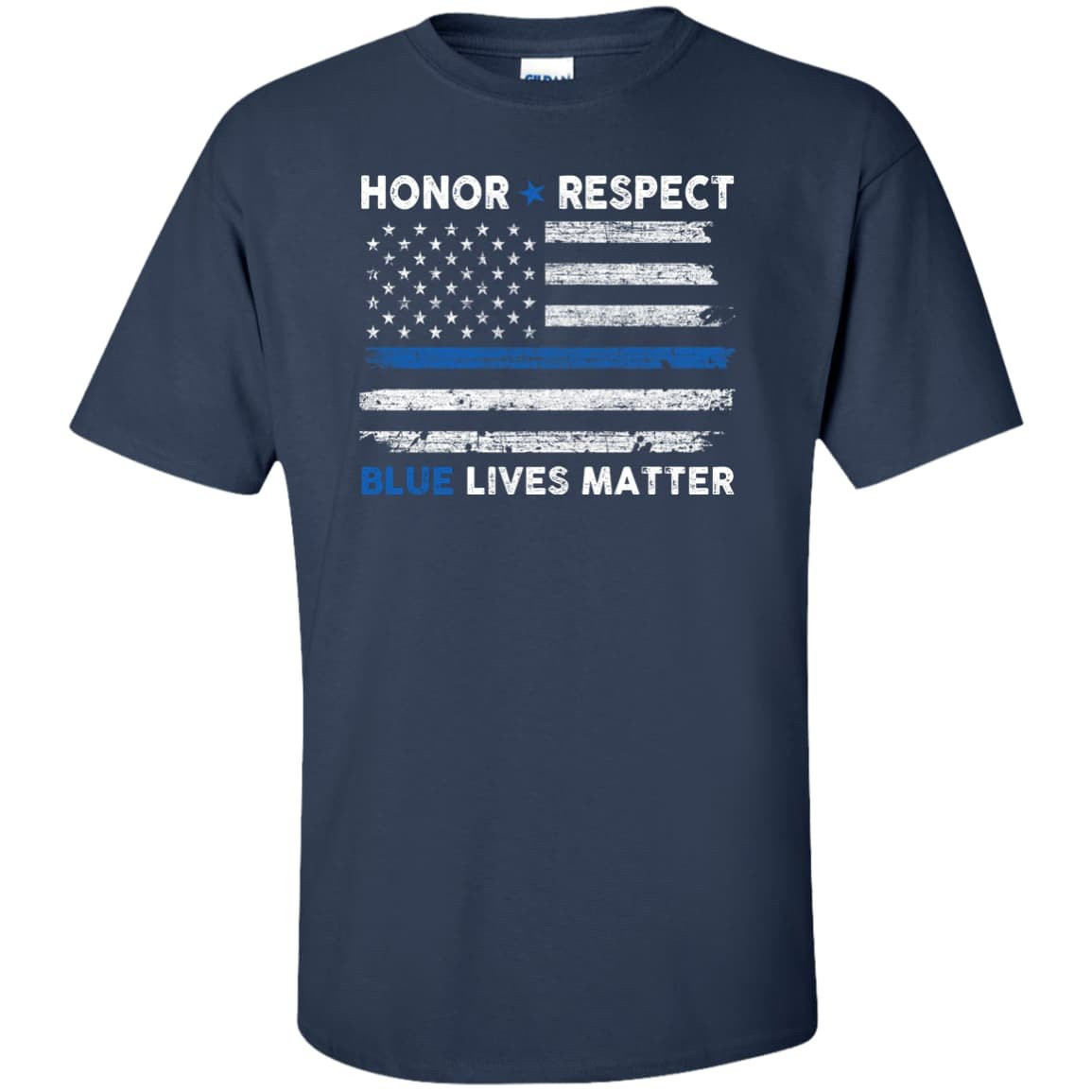 Honor and Respect Blue lives matter T-Shirt & Hoodie | Teecentury.com
