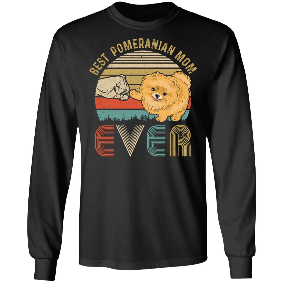 Vintage Best Pomeranian Mom Ever Bump Fit Funny Mom Gifts T-Shirt & Hoodie | Teecentury.com