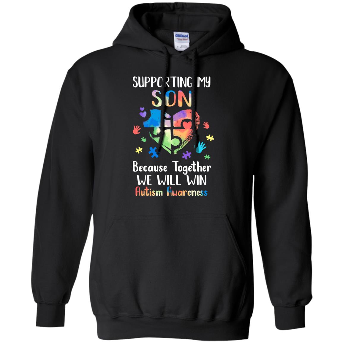 Supporting My Son Puzzle Autism Awareness Month T-Shirt & Hoodie | Teecentury.com