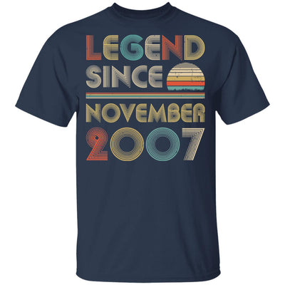 Legend Since November 2007 Vintage 15th Birthday Gifts Youth Youth Shirt | Teecentury.com