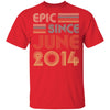 Epic Since June 2014 Vintage 8th Birthday Gifts Youth Youth Shirt | Teecentury.com