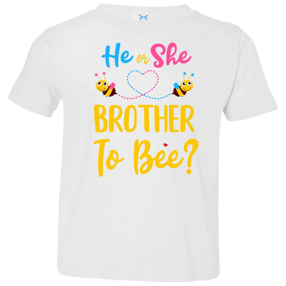 Gender Reveal Pink Blue What Will It Bee He Or She Brother Youth Youth Shirt | Teecentury.com