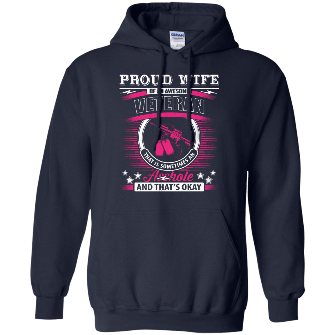 Proud Wife Of An Awesome Veteran T-Shirt & Hoodie | Teecentury.com