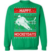 Happy Hockeydays Ice Hockey Christmas Ugly Xmas Pajamas T-Shirt & Sweatshirt | Teecentury.com