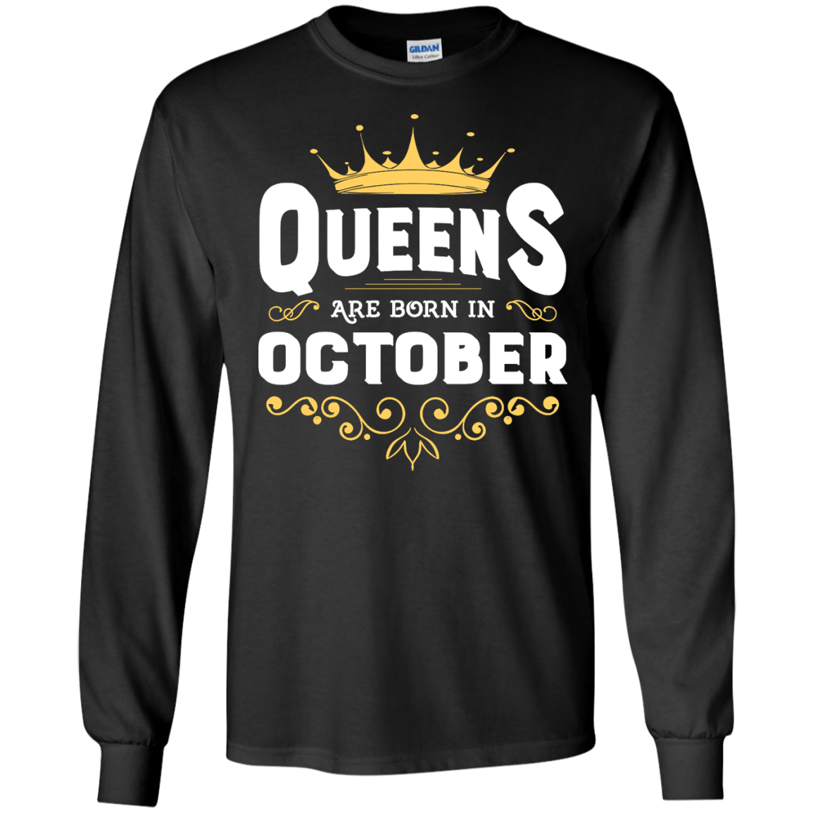 Queens Are Born In October T-Shirt & Hoodie | Teecentury.com