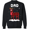 Dad Deer Red Plaid Christmas Family Matching Pajamas T-Shirt & Sweatshirt | Teecentury.com