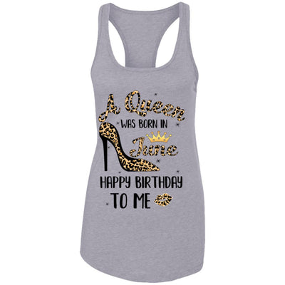 Born In June Girl Leopard High Heels Birthday Women Gift T-Shirt & Tank Top | Teecentury.com