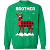 Brother Deer Red Plaid Christmas Family Matching Pajamas T-Shirt & Sweatshirt | Teecentury.com