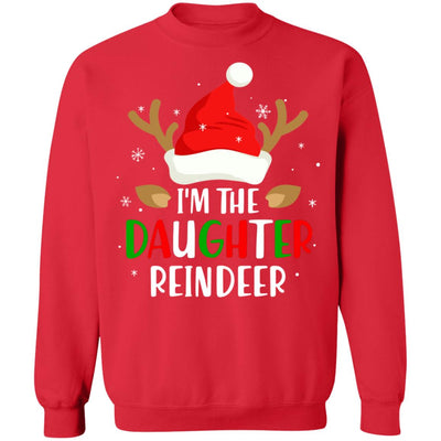 I'm The Daughter Reindeer Matching Family Christmas T-Shirt & Sweatshirt | Teecentury.com