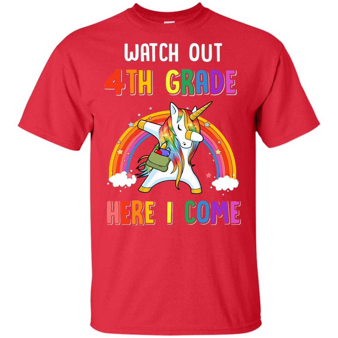 4th Grade Here I Come Unicorn Back To School Youth Youth Shirt | Teecentury.com