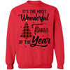 The Most Wonderful Time Of The Year Christmas Buffalo Plaid T-Shirt & Sweatshirt | Teecentury.com