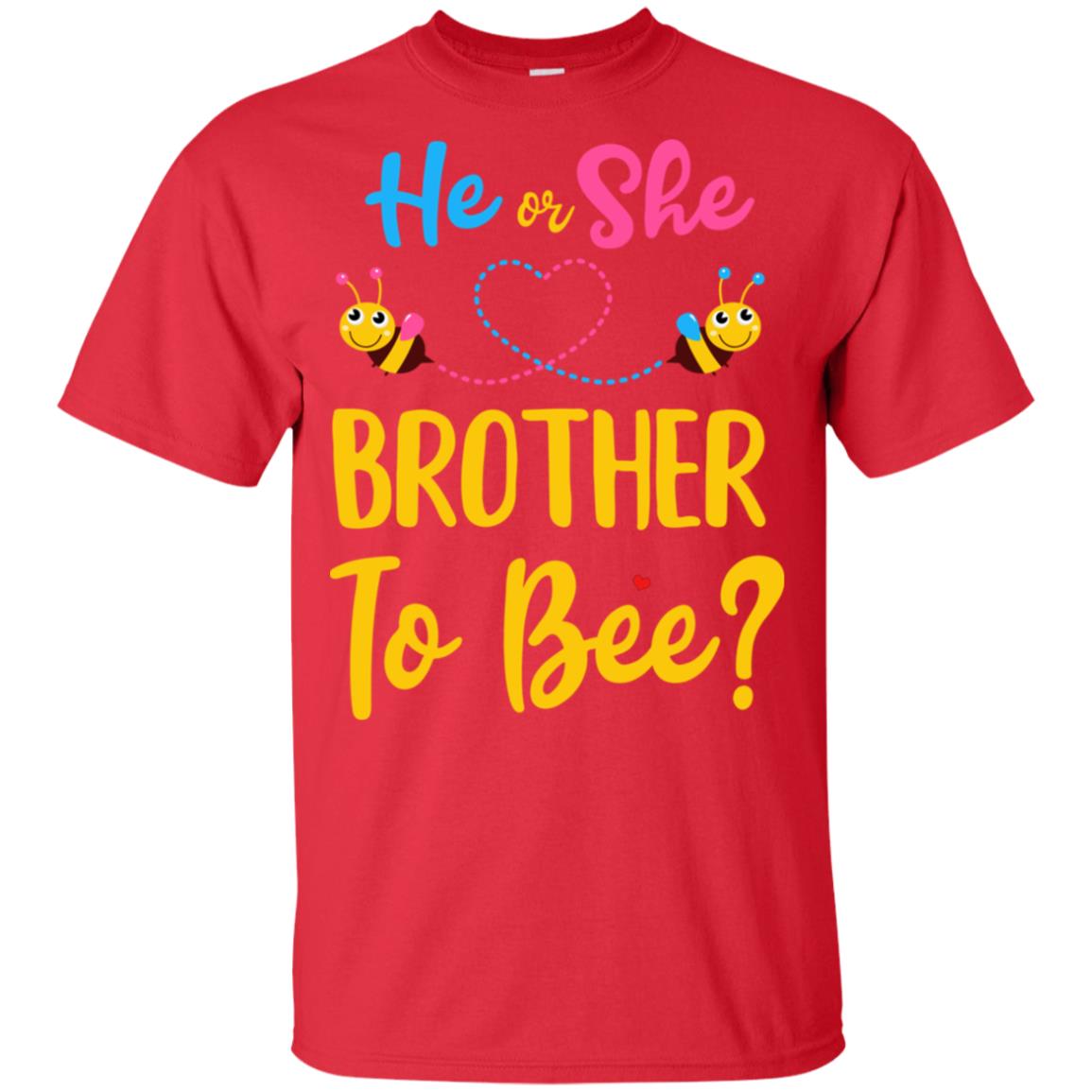 Gender Reveal Pink Blue What Will It Bee He Or She Brother Youth Youth Shirt | Teecentury.com