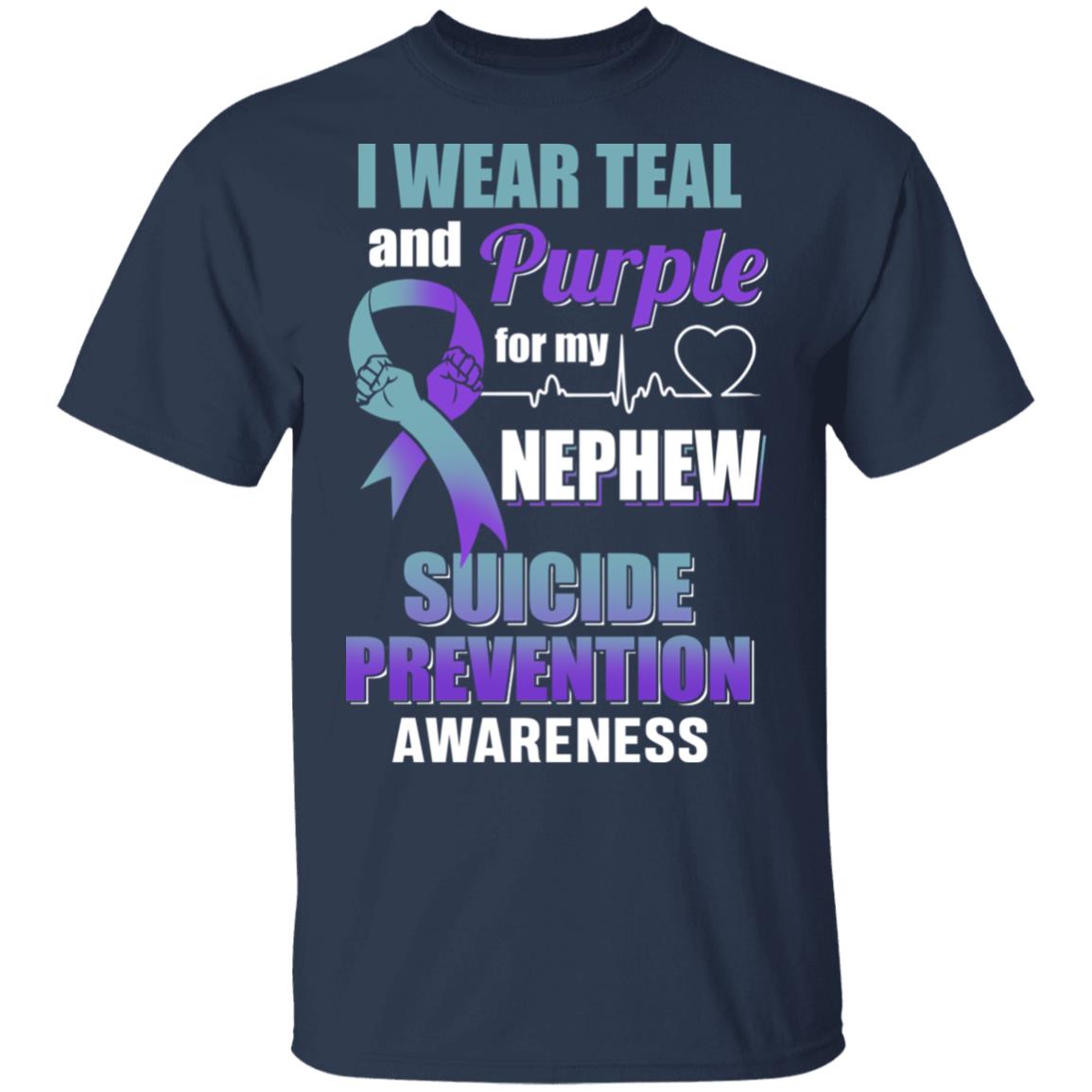 I Wear Teal And Purple For My Nephew Suicide Prevention T-Shirt & Hoodie | Teecentury.com