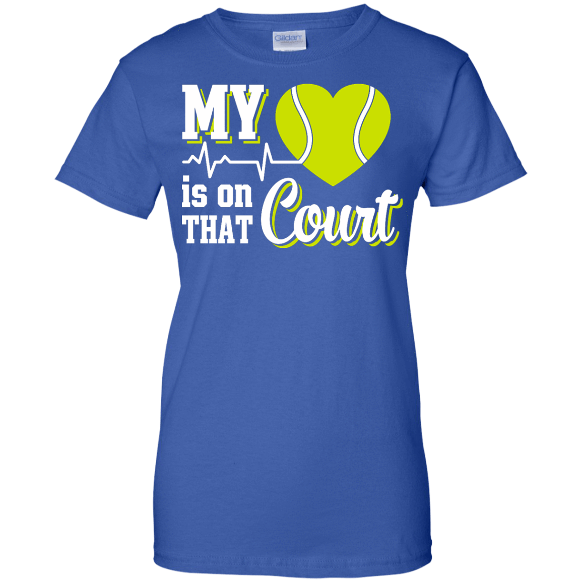My Heart Is On That Court Tennis T Shirt T-Shirt & Hoodie | Teecentury.com