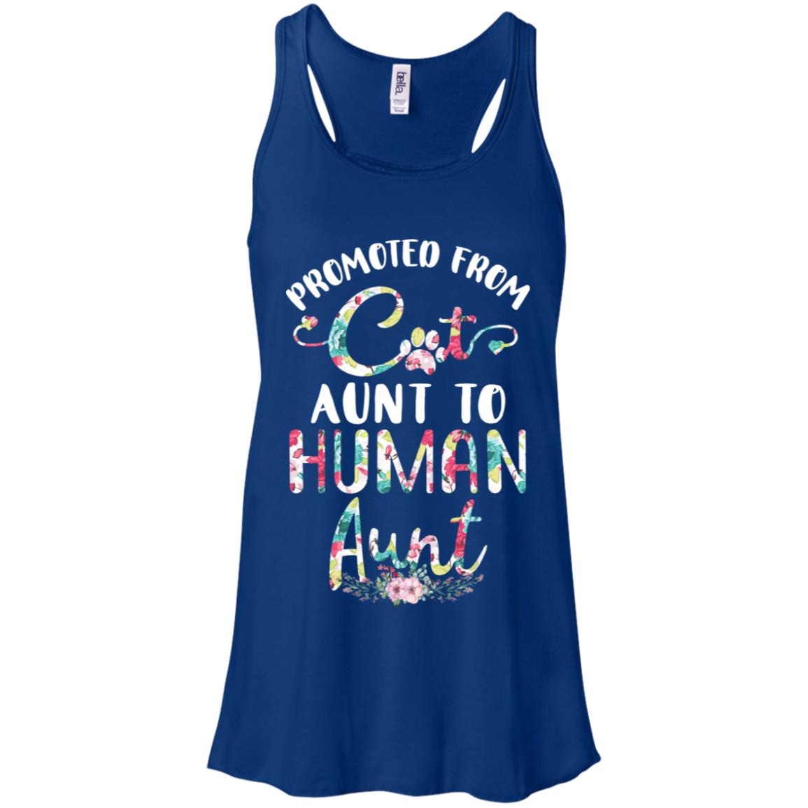 Floral Promoted From Cat Aunt To Human Aunt Gift T-Shirt & Tank Top | Teecentury.com