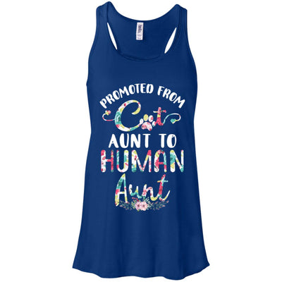 Floral Promoted From Cat Aunt To Human Aunt Gift T-Shirt & Tank Top | Teecentury.com