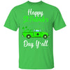 Green Truck With Shamrocks Happy St Patrick's Day Y'all T-Shirt & Hoodie | Teecentury.com