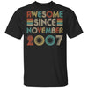 Awesome Since November 2007 Vintage 15th Birthday Gifts T-Shirt & Hoodie | Teecentury.com