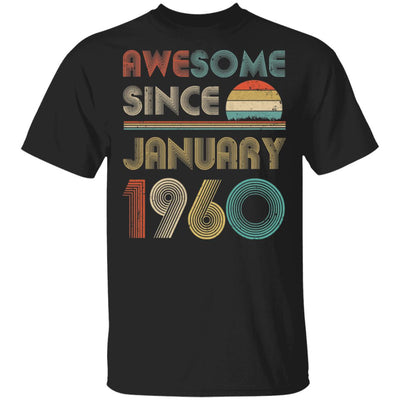 Awesome Since January 1960 Vintage 62th Birthday Gifts T-Shirt & Hoodie | Teecentury.com