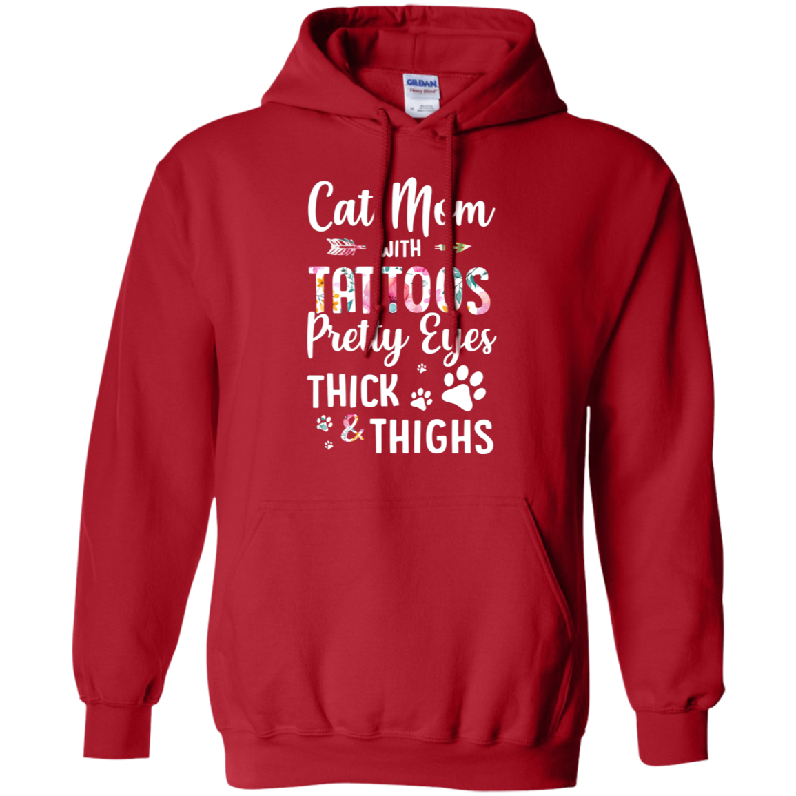 Cat Mom With Tattoos Pretty Eyes Thick Thighs T-Shirt & Tank Top | Teecentury.com