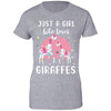 Just A Girl Who Loves Giraffes T-Shirt & Tank Top | Teecentury.com