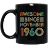 Awesome Since November 1960 Vintage 62th Birthday Gifts Mug Coffee Mug | Teecentury.com