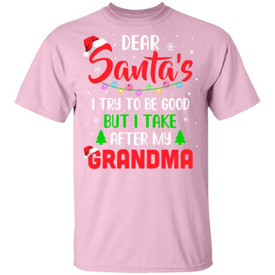 Dear Santa I Tried To Be Good But My Grandma Christmas Kids Youth Youth Shirt | Teecentury.com