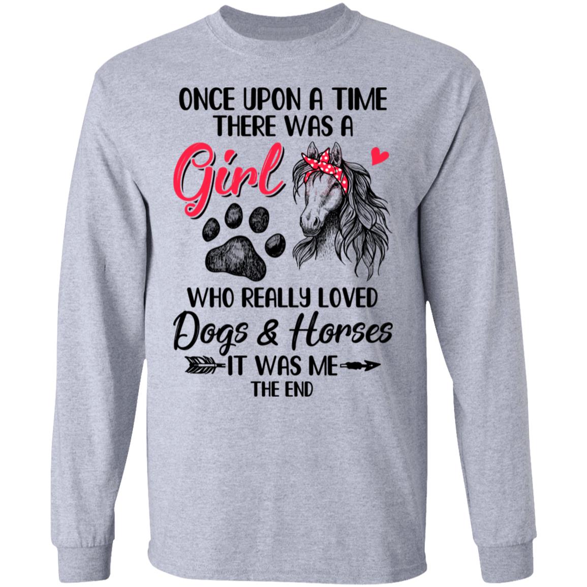 Once Upon A Time There Was Girl Who Loved Dog And Horse Paws T-Shirt & Hoodie | Teecentury.com