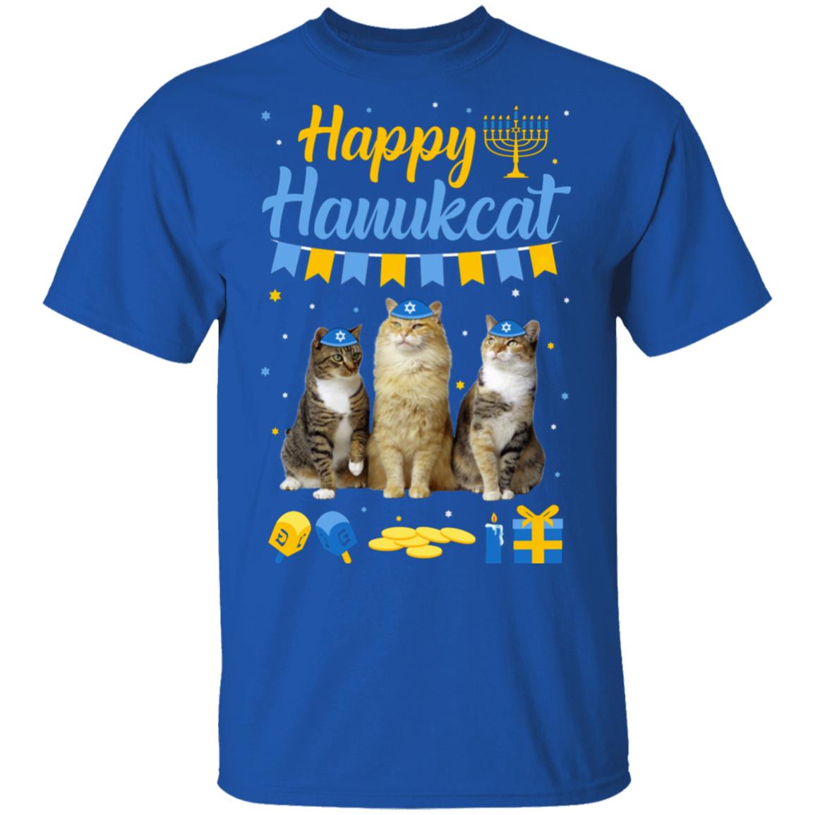 Jewish Hanukkah Cat Happy Hanukcat Christmas Gift T-Shirt & Sweatshirt | Teecentury.com