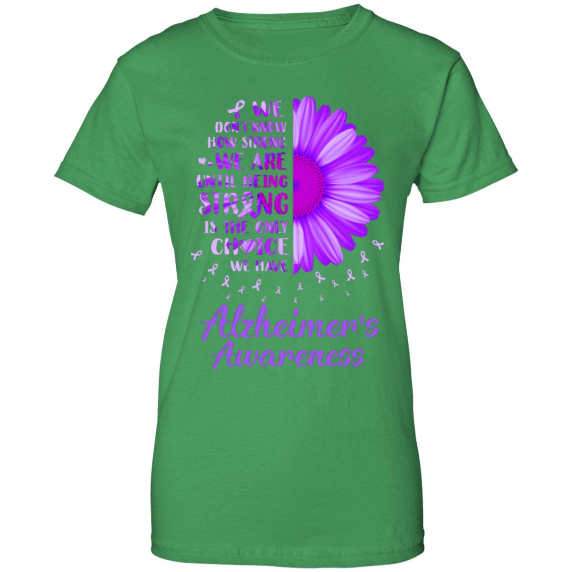 Being Strong Daisy Flower Purple Alzheimer's Awareness T-Shirt & Hoodie | Teecentury.com