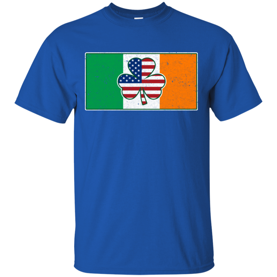 Shamrock Irish Ireland USA American Flag Gift T-Shirt & Hoodie | Teecentury.com