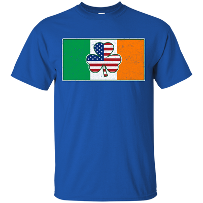 Shamrock Irish Ireland USA American Flag Gift T-Shirt & Hoodie | Teecentury.com