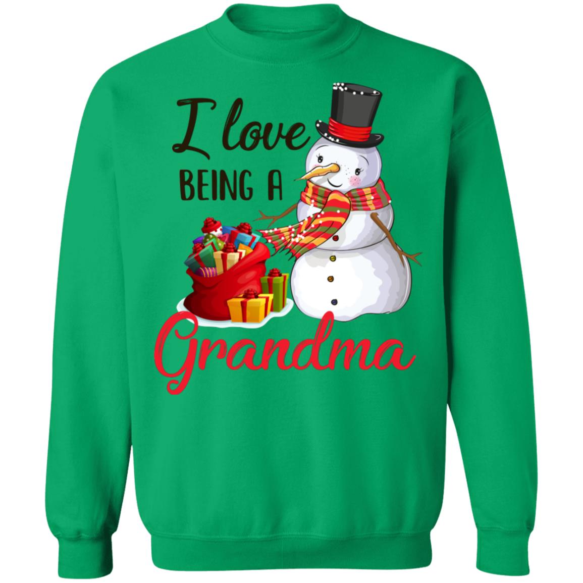 I Love Being A Grandma Snowman Gift For Christmas Day T-Shirt & Sweatshirt | Teecentury.com