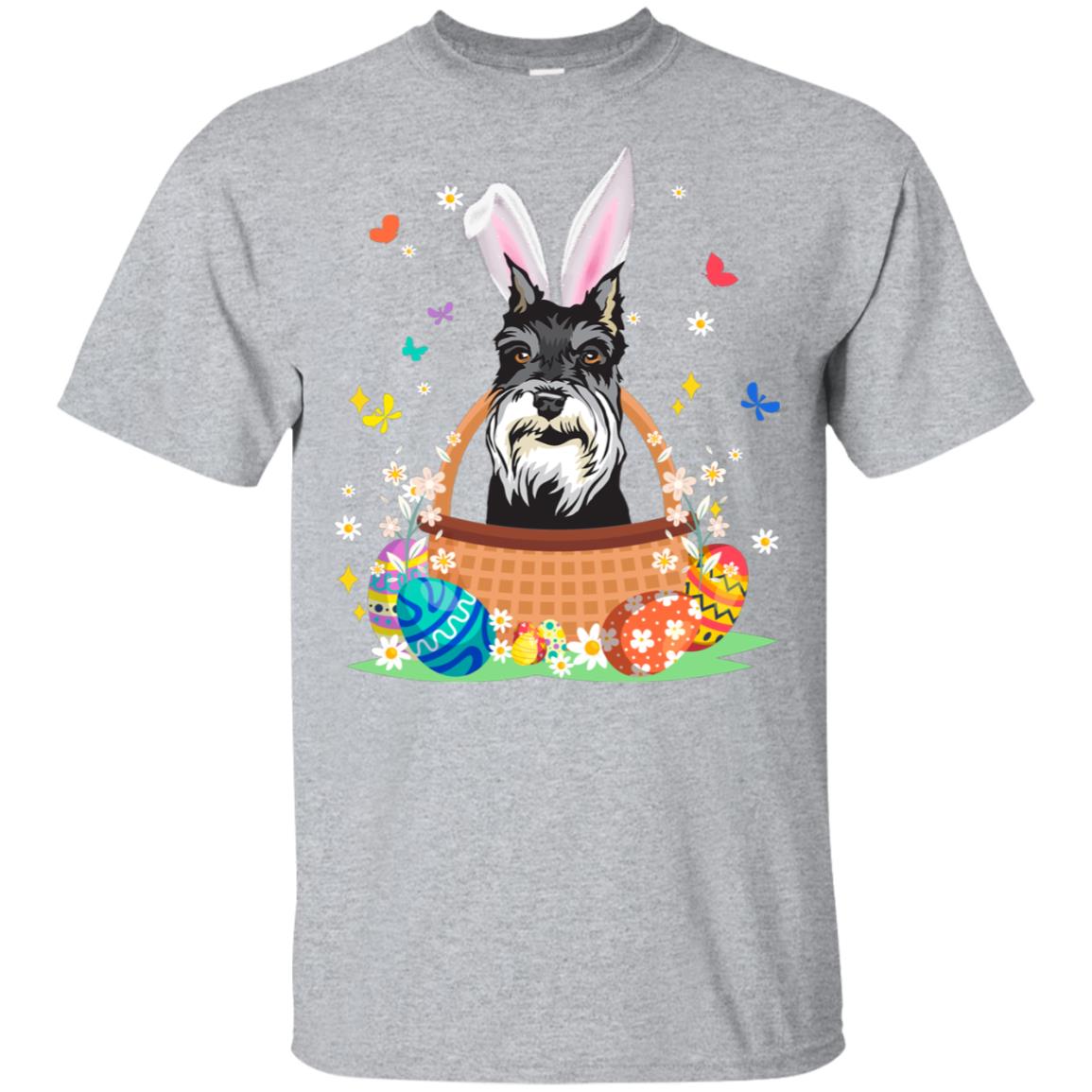 Schnauzer Bunny Hat Rabbit Easter Eggs T-Shirt & Hoodie | Teecentury.com