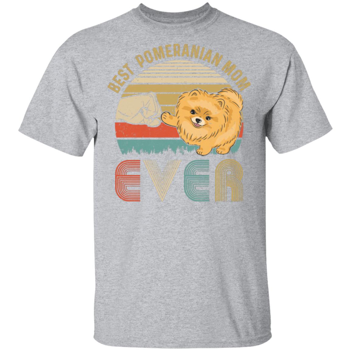 Vintage Best Pomeranian Mom Ever Bump Fit Funny Mom Gifts T-Shirt & Hoodie | Teecentury.com