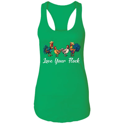 Love Your Flock Chicken Lover Funny Farmer T-Shirt & Tank Top | Teecentury.com