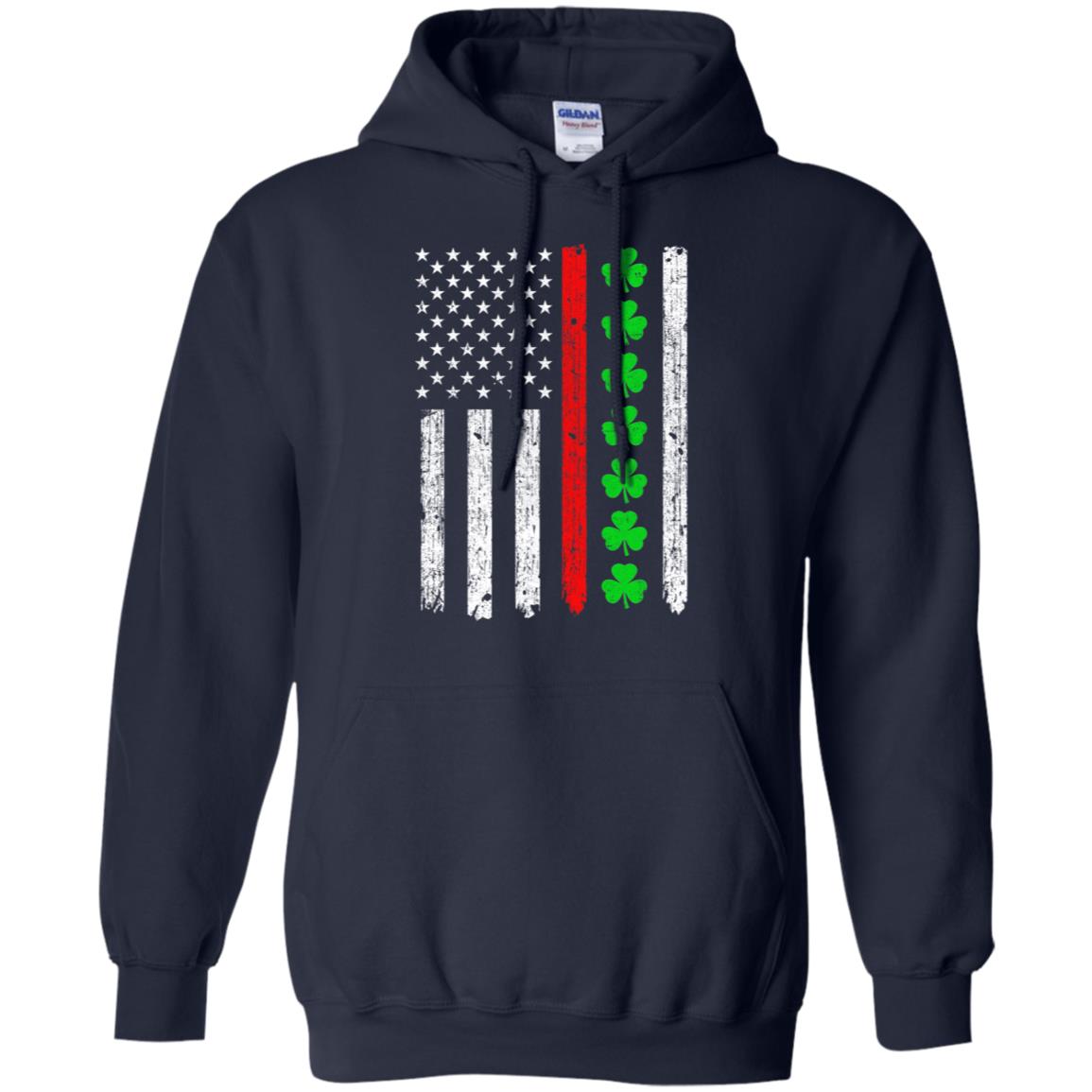 Thin Red Line Shamrock Irish St Patricks Day Fireman T-Shirt & Hoodie | Teecentury.com