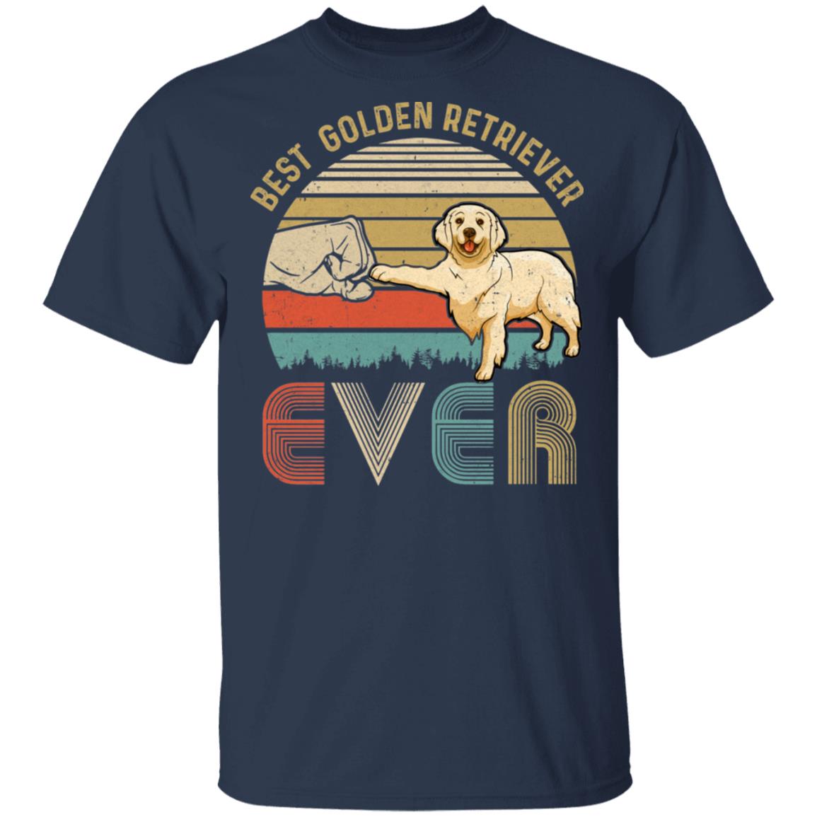 Vintage Best Golden Retriever Dad Ever Bump Fit Funny Dad Gifts T-Shirt & Hoodie | Teecentury.com