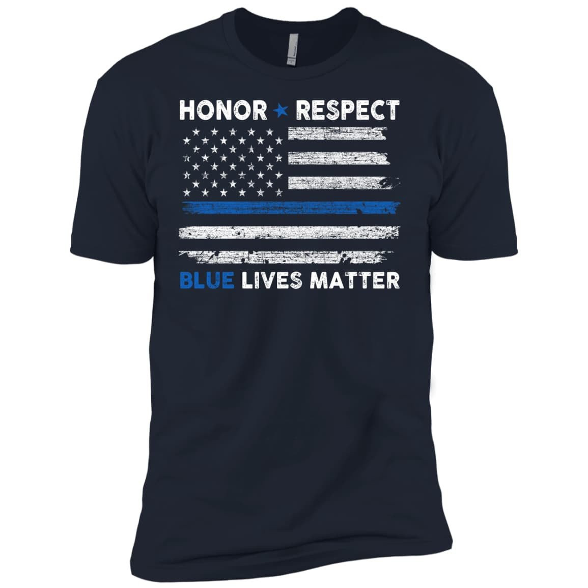 Honor and Respect Blue lives matter T-Shirt & Hoodie | Teecentury.com