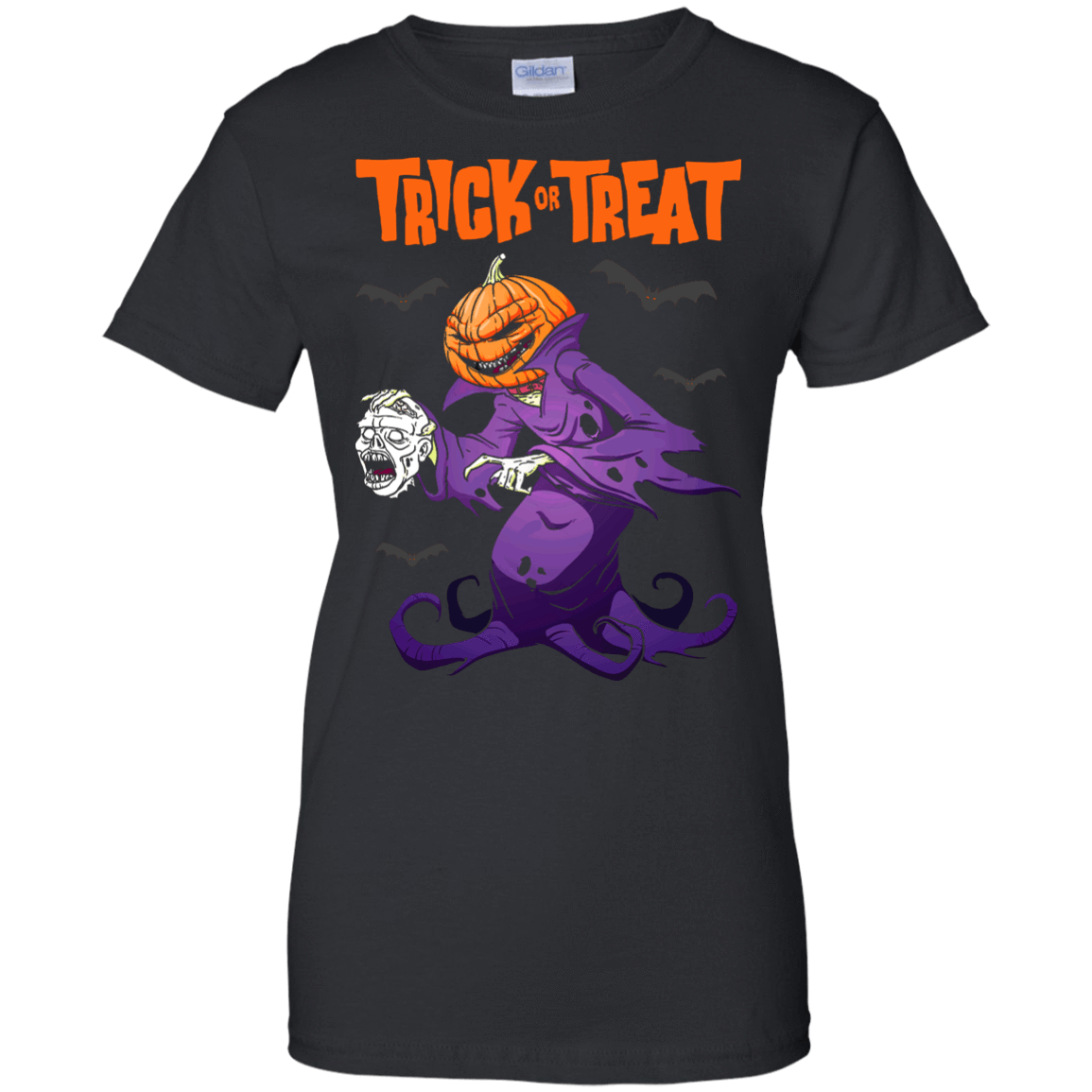 Trick Or Treat Pumpkin Zombie Halloween T-Shirt & Hoodie | Teecentury.com