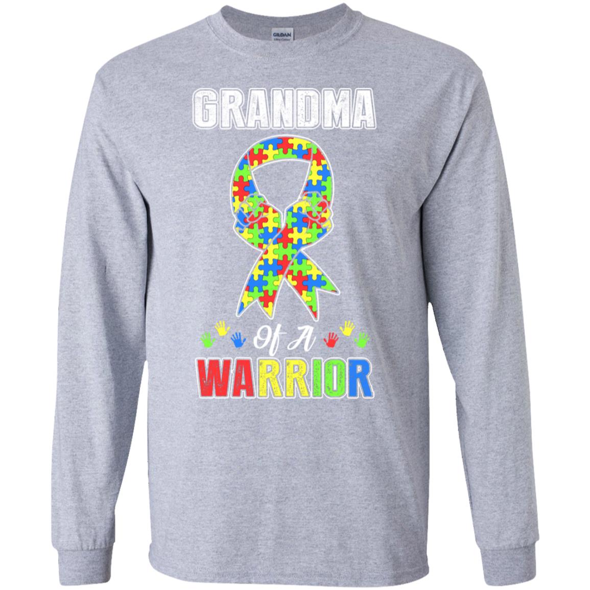 Grandma Of A Warrior Support Autism Awareness Gift T-Shirt & Hoodie | Teecentury.com