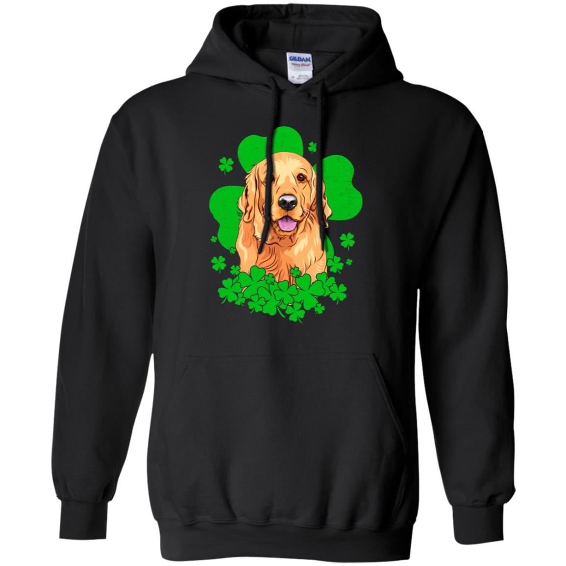 Golden Retriever St. Patrick's Day Clovers T-Shirt & Hoodie | Teecentury.com