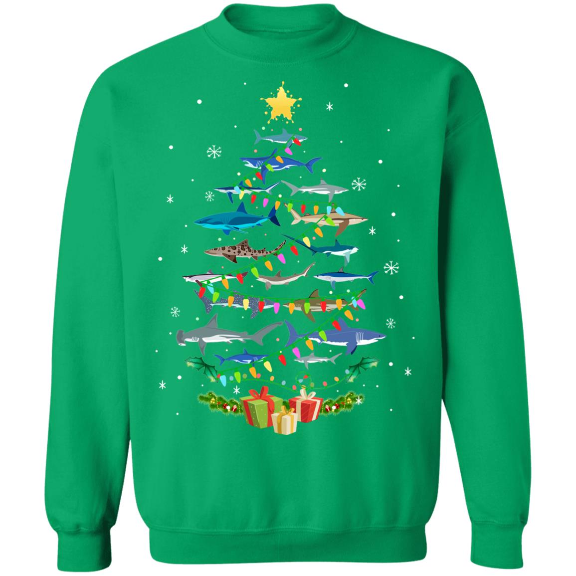 Shark Christmas Tree Shark Lovers Gifts Men Women Kids T-Shirt & Sweatshirt | Teecentury.com